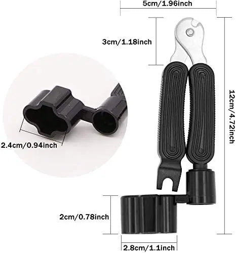 3 In 1 Multifunctional Guitar Maintenance Tool/String Peg Winder, String Cutter, Pin Puller Designed to Fit Most Guitars pattanaustralia