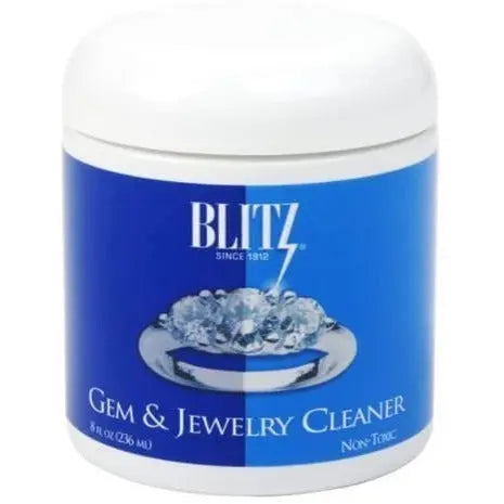 Blitz Gem & Jewelry 8 Ounce Cleaner with Basket & Brush for Fine Jewelry