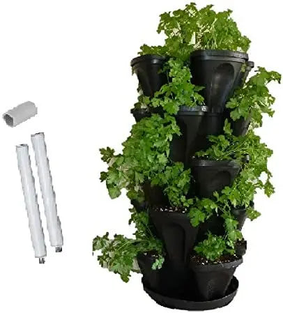 5 Tier Stackable Strawberry, Herb, Flower, and Vegetable Planter - Vertical Garden Indoor / Outdoor
