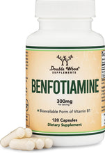 Load image into Gallery viewer, Benfotiamine 300Mg (Third Party Tested, 120 Capsules) Made in the USA, to Boost Thiamine Levels (More Absorbable than Thiamine) by
