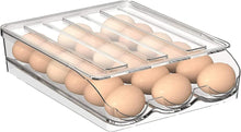 Load image into Gallery viewer, Egg Holder - Auto Rolling Egg Holder for Refrigerator Large Capacity Eggs Container Tray Fridge Organiser, Egg Dispenser Fridge Kitchen Storage &amp; Organisation
