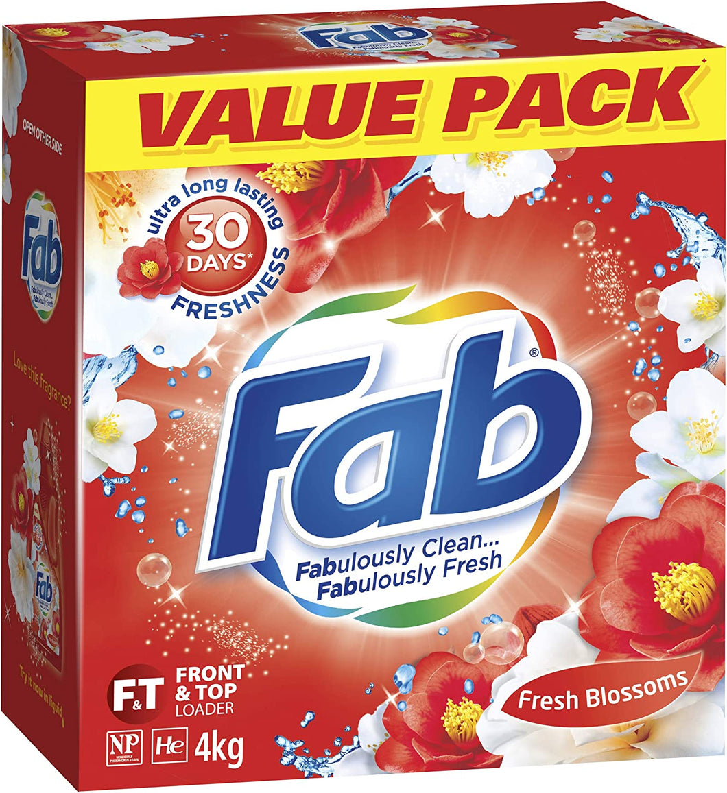 Fresh Blossoms, Laundry Detergent Washing Powder, 4 Kilograms