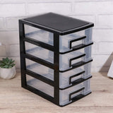 Four- Layer Storage Cabinet Drawer Type Closet Plastic Organizer Shelf Household Storage Rack Jewelry Storage Box for Home Office Storage Box Bedroom Storage Cabinet