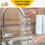 Egg Holder for Refrigerator 2 Pcs Egg Storage Organizer Container with Lids Plastic Egg Tray 14 Eggs Fridge Stackable Egg Storage Frigerator Organizer Bins for Egg Refrigerator Kitchen