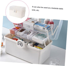 Load image into Gallery viewer, Box Medicine Box Storage Box Containers with Lids Portable Storage Box Organizer with Lid Home First Aid Kit First Aid Box Medicine Box with Lock Portable Medicine Box Safety Box
