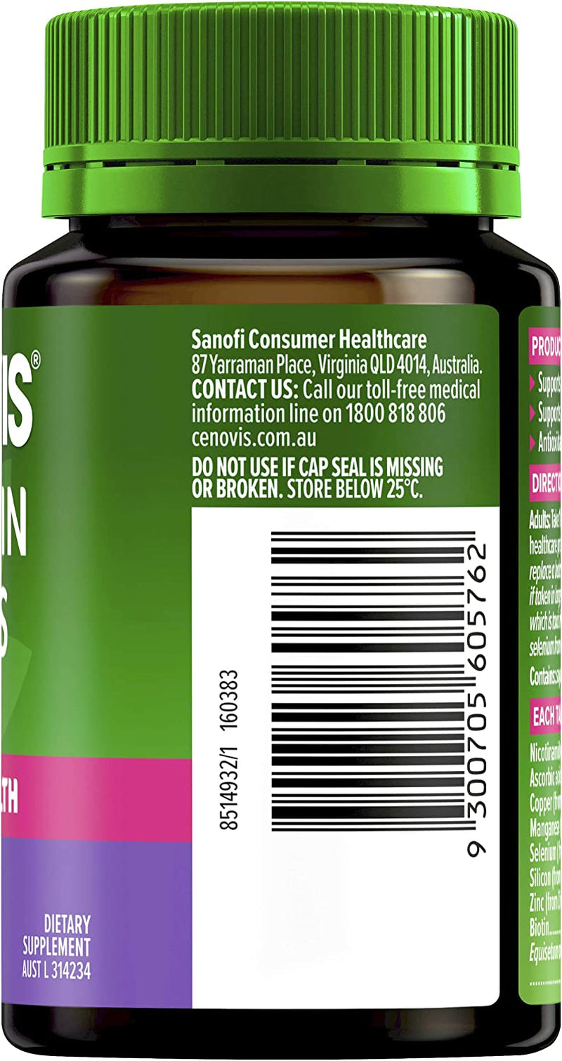 Hair, Skin & Nails with Biotin for Women'S Health - Supports and Haintains Healthy Hair, Skin and Nails - Supports Collagen Formation, 60 Tablets