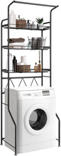 Load image into Gallery viewer, 3-Tier over Toilet Washing Machine Shelf Steel Freestanding Bathroom Rack Laundry Shelf Storage Organizer

