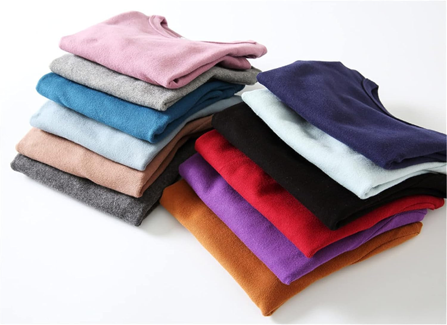 Girls Crew Neck T-Shirt Soft Warm Base Layer Toddler Little Kids Cotton Long Sleeve Tops