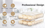 Egg Holder - Auto Rolling Egg Holder for Refrigerator Large Capacity Eggs Container Tray Fridge Organiser, Egg Dispenser Fridge Kitchen Storage & Organisation