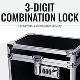 Medicine Lock Box W/Combination Lock - 5 X 7 X 5" Cabinet Safe, Black