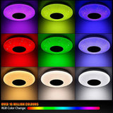 Blue_Bone LED Ceiling Light 32W Ø 40Cm Smart with Bluetooth Speaker RGBW Color Changing App or Remote Control Flush Mount Lamp for Kitchen Living Children'S Bedroom(1920Lm RGB 3000K-6500K)