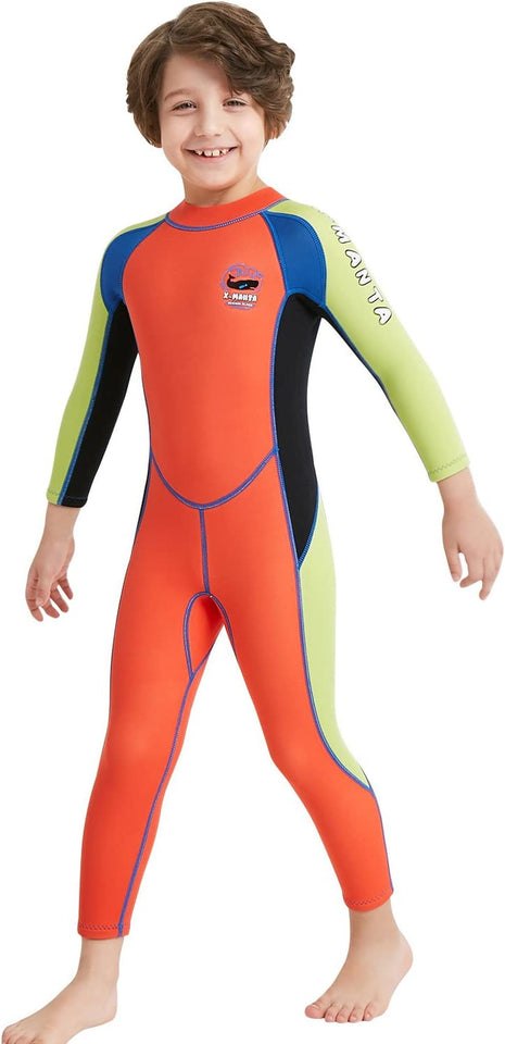 Kids Wetsuit Swimsuit 2.5Mm Neoprene Boy Girl Long Sleeve Diving Suit Swimwear