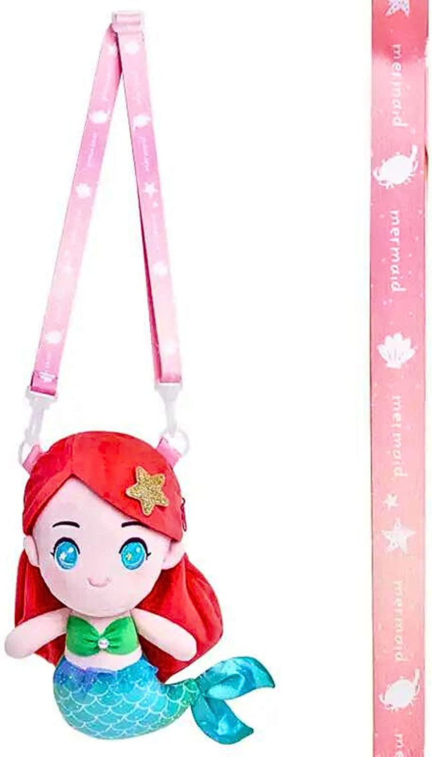 Mermaid Little Girls Small Backpack Girls Handbag Girls Crossbody, Ages 3+ (Red)