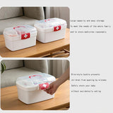 Multi-Purpose First Aid Kit, Storage Container Box with Detachable Tray, Medicine Lock Box for Safe Medication Storage,L