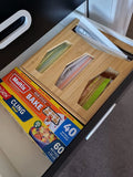 Ziplock Bag Storage Organiser Holder (Natural Bamboo)