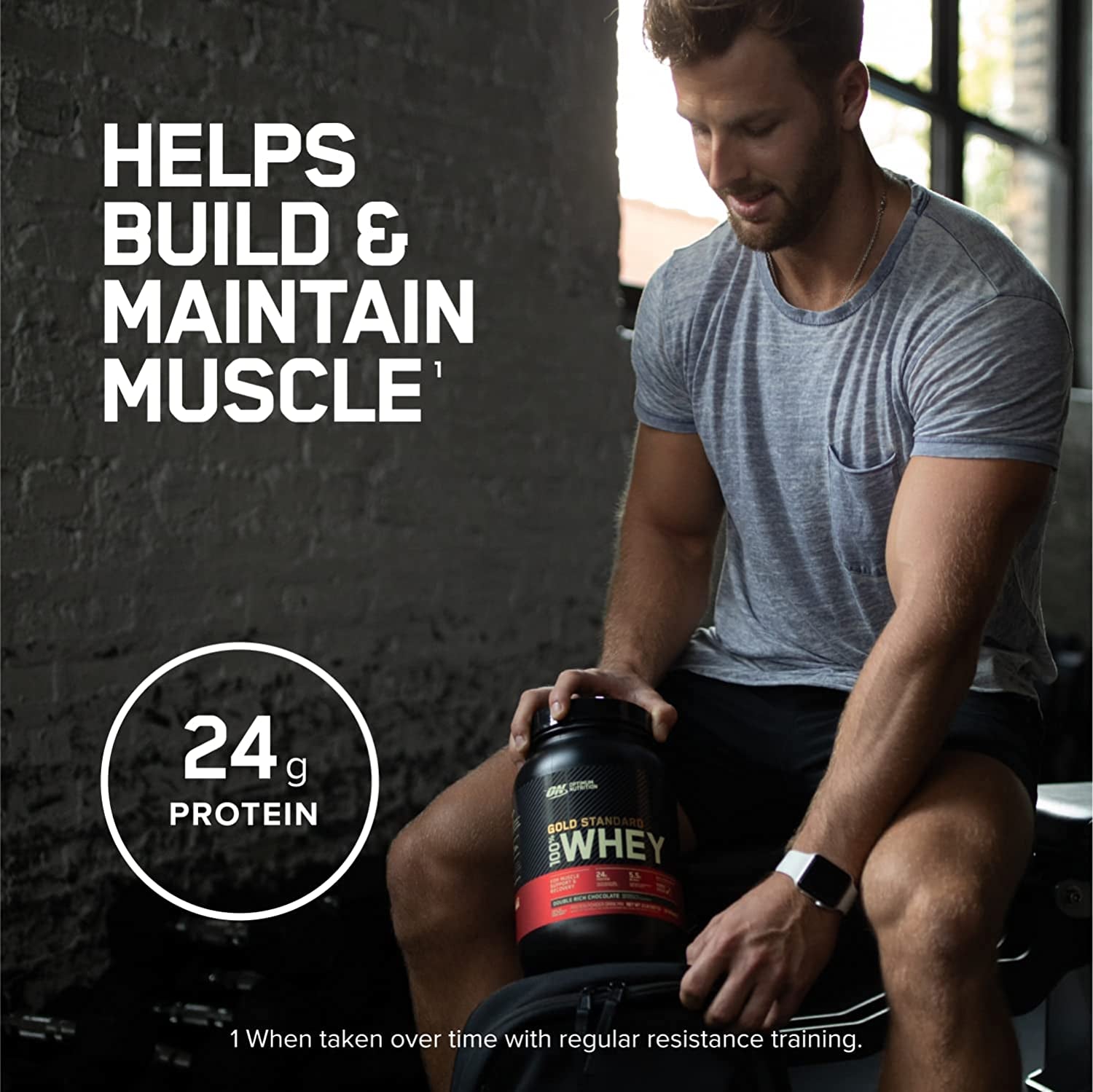 Gold Standard 100% Whey Protein Powder, Double Rich Chocolate, 907G