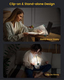16 LED Mini Book Light for Reading in Bed, Clip on Reading Light, Rechargeable & Long Lasting for 80+Hrs, 3 Colors & 5 Brightness Levels, Perfect Reader Gifts or Book Lovers, Kids & Travel