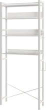 Load image into Gallery viewer, over the Toilet Storage, 4-Tier Wooden Bathroom Space Saver with Hooks, Freestanding Bathroom Organizer, Multifunctional over the Toilet Storage Rack, Bathroom Toilet Rack, White
