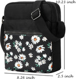 Small Crossbody Purse for Teen Girls and Women, Daisy-Black, Small
