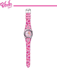 Load image into Gallery viewer, Jojo Siwa Kids&#39; Analog Watch with Silver-Tone Case, Pink Leather Strap, Easy to Buckle - Kids&#39; Watch with Jojo Siwa on the Dial, Safe for Children - Model: JOJ5003, PINK, Analog Watch
