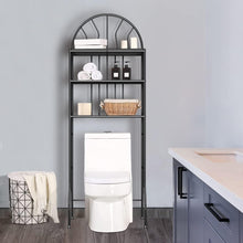 Load image into Gallery viewer, 3-Tier over the Toilet Storage Rack, Metal Bathroom Organizer Bathroom Shelf Space Saver (Black)
