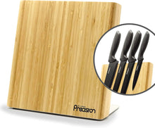 Load image into Gallery viewer, Magnetic Knife Holder - All Natural Bamboo Knife Block for Kitchen Counter - Universal Wooden Storage Stand for Small &amp; Large Knives with Neodymium Magnets for Kitchen Storage &amp; Organisation
