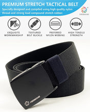 Load image into Gallery viewer, Mens Belt,  Tactical Belt for Mens Jeans, Heavy Duty Belt with Stretch Nylon Web and Quick Release Aluminum Buckle, Width 1.5&quot; Length 53&quot;
