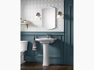 3073-NA Archer 20" W X 31" H Aluminum Single-Door Bathroom Medicine Cabinet with Mirror, Recessed or Surface Mount Bathroom Wall Cabinet, Beveled Edges