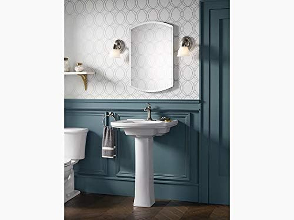 3073-NA Archer 20" W X 31" H Aluminum Single-Door Bathroom Medicine Cabinet with Mirror, Recessed or Surface Mount Bathroom Wall Cabinet, Beveled Edges