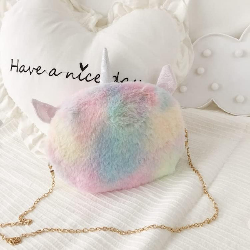 Girls' Unicorn Handbag Shoulder Bag Princess Crossbody Bag Mini Satchel Gifts for Girls Toddler Kids