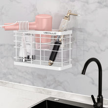 Load image into Gallery viewer, Hair Tool Organizer, Curling Iron Stands, Bathroom Organizer Basket Hair Supplies Organizer Storage Hair Dryer Holder- Wall Mount No Drilling
