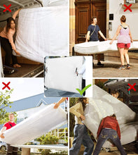 Load image into Gallery viewer, King Size Mattress Bags for Moving and Storage,Waterproof Dust-Proof Mattress Storage Bag with 4 Handles and Zipper,Reusable Mattress Cover for Outdoor Mattress Protector,Black
