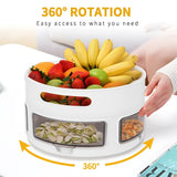 Lazy Susan Organizer, 9.4 Inch Turntable Cabinet Organizer Rotating Spice Rack Kitchen Storage Cosmetic Makeup Organizers for Cabinet Kitchen Pantry Refrigerator Countertop Organization-White
