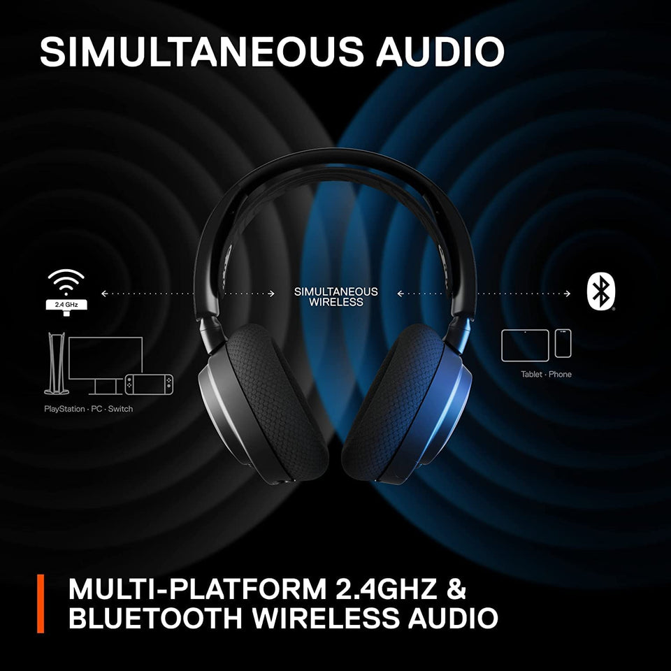 Arctis Nova 7 Wireless USB-C Multi-Platform Gaming Headset with Bluetooth for PC, Playstation, Nintendo Switch & Android - 38 Hour Battery, Fast Charging, Noise-Cancelling Gen 2 Microphone