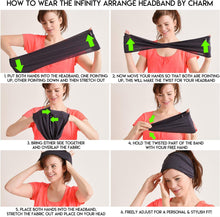 Load image into Gallery viewer, Mens Bandana Head Wrap - Womens Elastic Headband Japanese Long Hair Dreads Black
