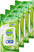 Load image into Gallery viewer, Multi Purpose Antibacterial Disinfectant Surface Cleaning Wipes Crisp Apple, 480S (4 X 120 Pack)
