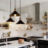 3-Light Black Pendant Lighting,Adjustable Linear Hanging Industry Loft Retro Metal Lights,E27,For Kitchen Island Living Room Dining Room