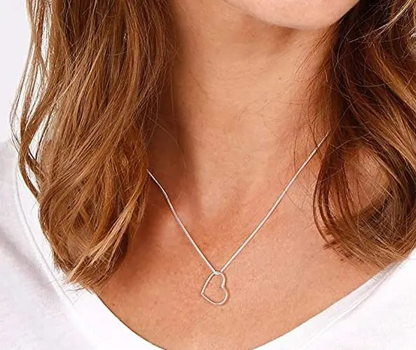 Women's 925 Sterling Silver Heart Pendant Love Filigree Necklace pattanaustralia