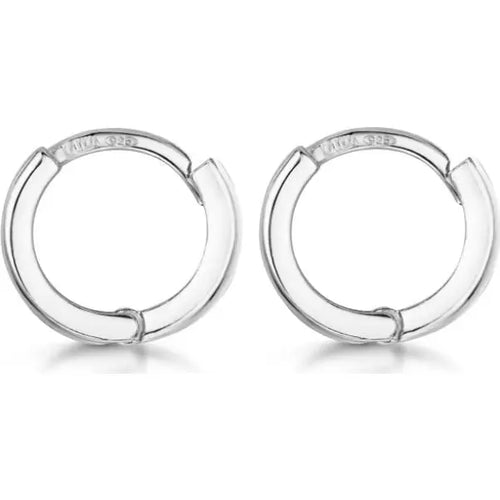 925 Sterling Silver Pair of Round Hinged Hoops - Sleeper Earrings pattanaustralia