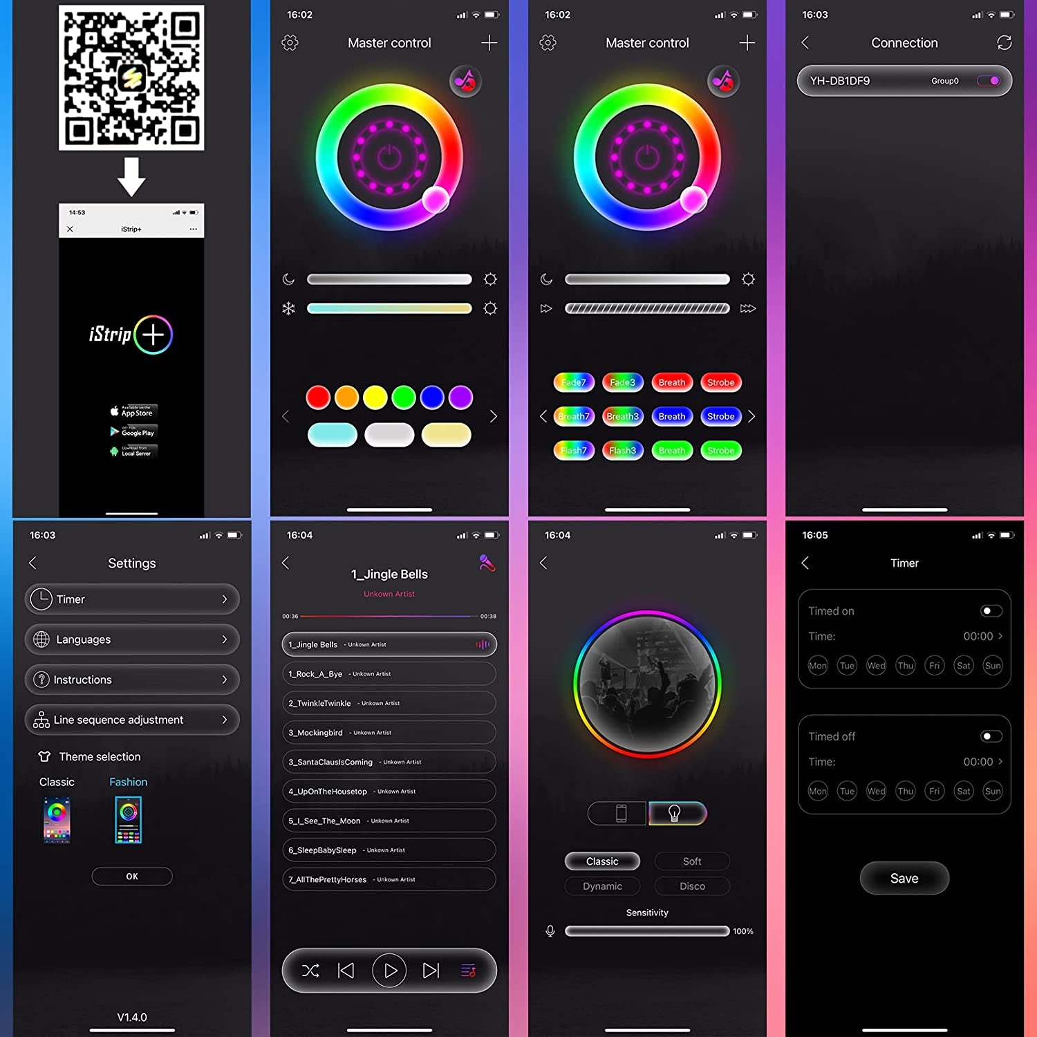 Smart LED Light Strip, [Timer Function]  6M/19.7Ft LED Strip Lights with Bluetooth, 5050 RGB LED Light, 16 Million Colors Changing, App Control, Music Sync, for Home, TV, Christmas, Halloween