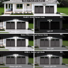 Load image into Gallery viewer, Solar Lights Outdoor, Motion Sensor Security Lights, Separate Solar Panel, 4 Adjustable Head, 198 LED 300° Wide Angle, Waterproof Wall Lights for Porch Yard Garage Pathway
