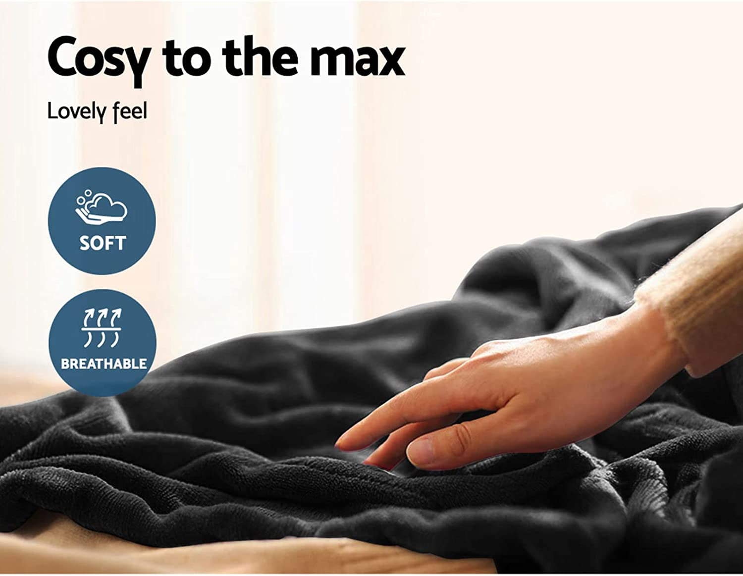 Washable Heated Electric Throw Rug Blanket Fleece Remote Control Timer 9 Heat Settings Sofa Lounge Living Room Office Winter Charcoal