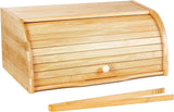 Bread Box - Bamboo Bread Bin for Kitchen Countertop Large Capacity Bread Storage Container Bread Holder Food Storage Kitchen Storage & Organisation, Self-Assembly (Natural)
