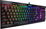 K70 RGB MK.2 RAPIDFIRE Low Profile - Backlit RGB LED - USB Passthrough & Media Controls - Fastest & Linear Low Profile - Cherry MX Speed