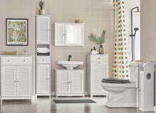 Load image into Gallery viewer, Tall Cabinet, Freestanding Cabinet, Bathroom Cabinet, 170X32X30 Cm, White, FRG236-W
