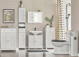 Tall Cabinet, Freestanding Cabinet, Bathroom Cabinet, 170X32X30 Cm, White, FRG236-W
