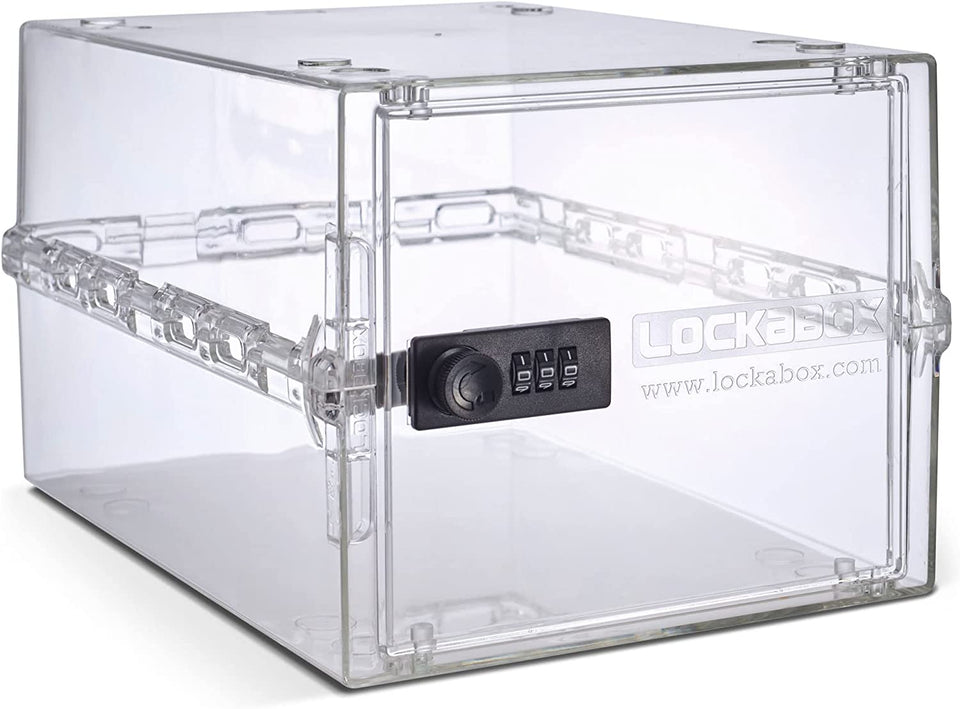 One™ | Compact and Hygienic Lockable Box for Food, Medicine, Tech and Home Safety (Crystal)