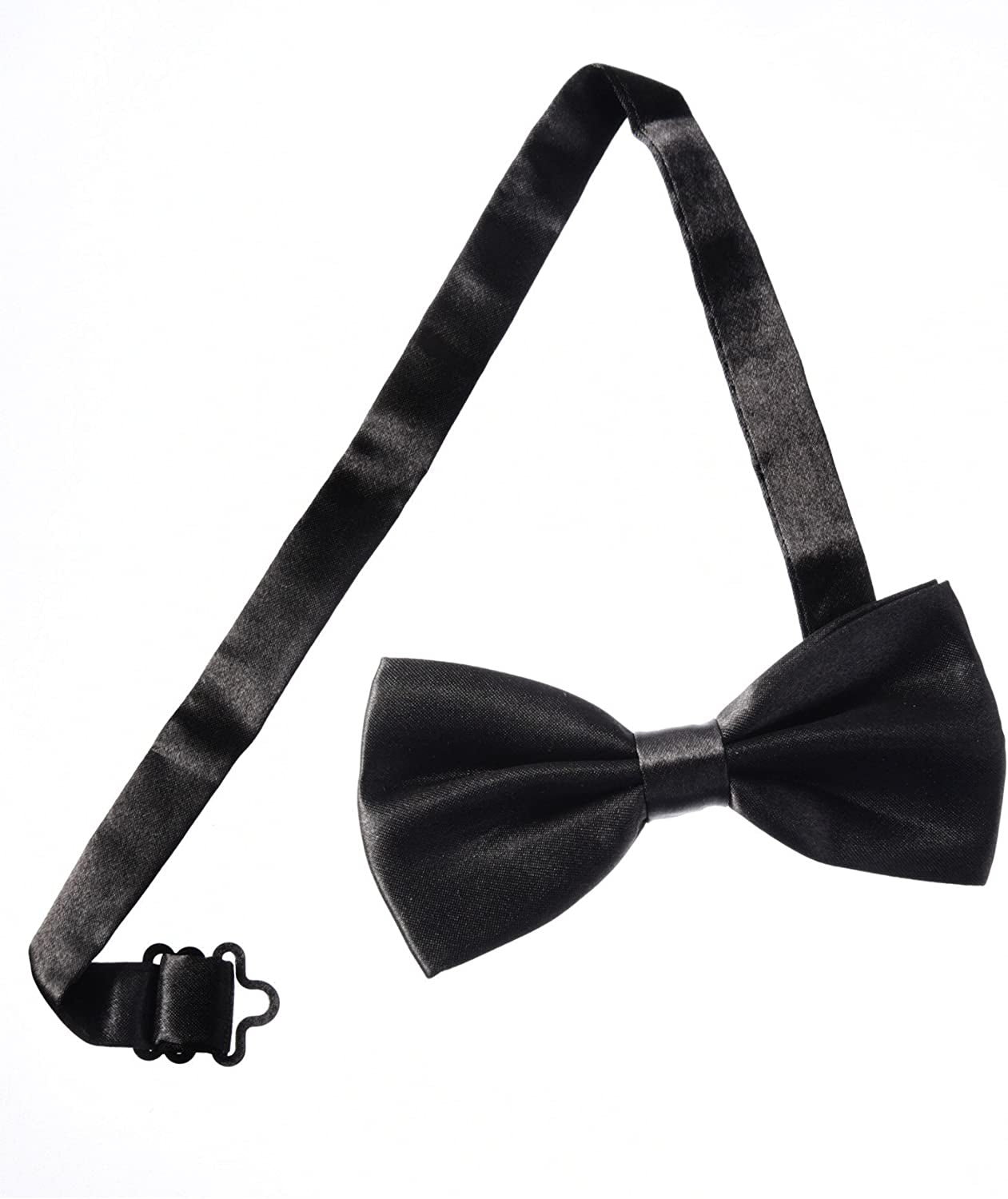 Men'S Pre-Tied Bow Ties Tux Bowtie Adjustable Formal Neck Bowtie for Parties (Black)