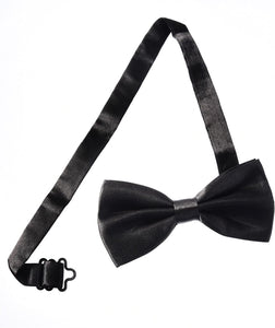 Men'S Pre-Tied Bow Ties Tux Bowtie Adjustable Formal Neck Bowtie for Parties (Black)