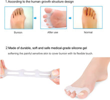 Load image into Gallery viewer, Gel Toe Separator,  Toe Spacers Rubber Toe Stretchers Used for Sports Activities, Yoga Practice &amp; Running for Men and Women Bunion Pain Relief Toe Straightener Achilles Stretcher (1 Pair)
